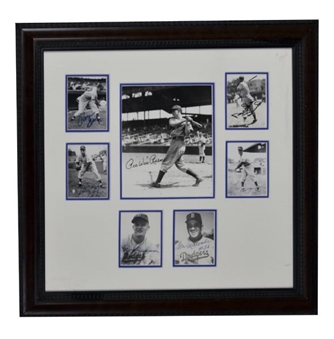Brooklyn Dodgers Legends Signed Multi-Photo Collage (7 Signatures )